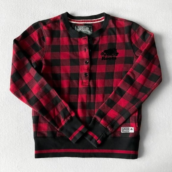 Roots Fleece Cabin Henley - Picture 1 of 9